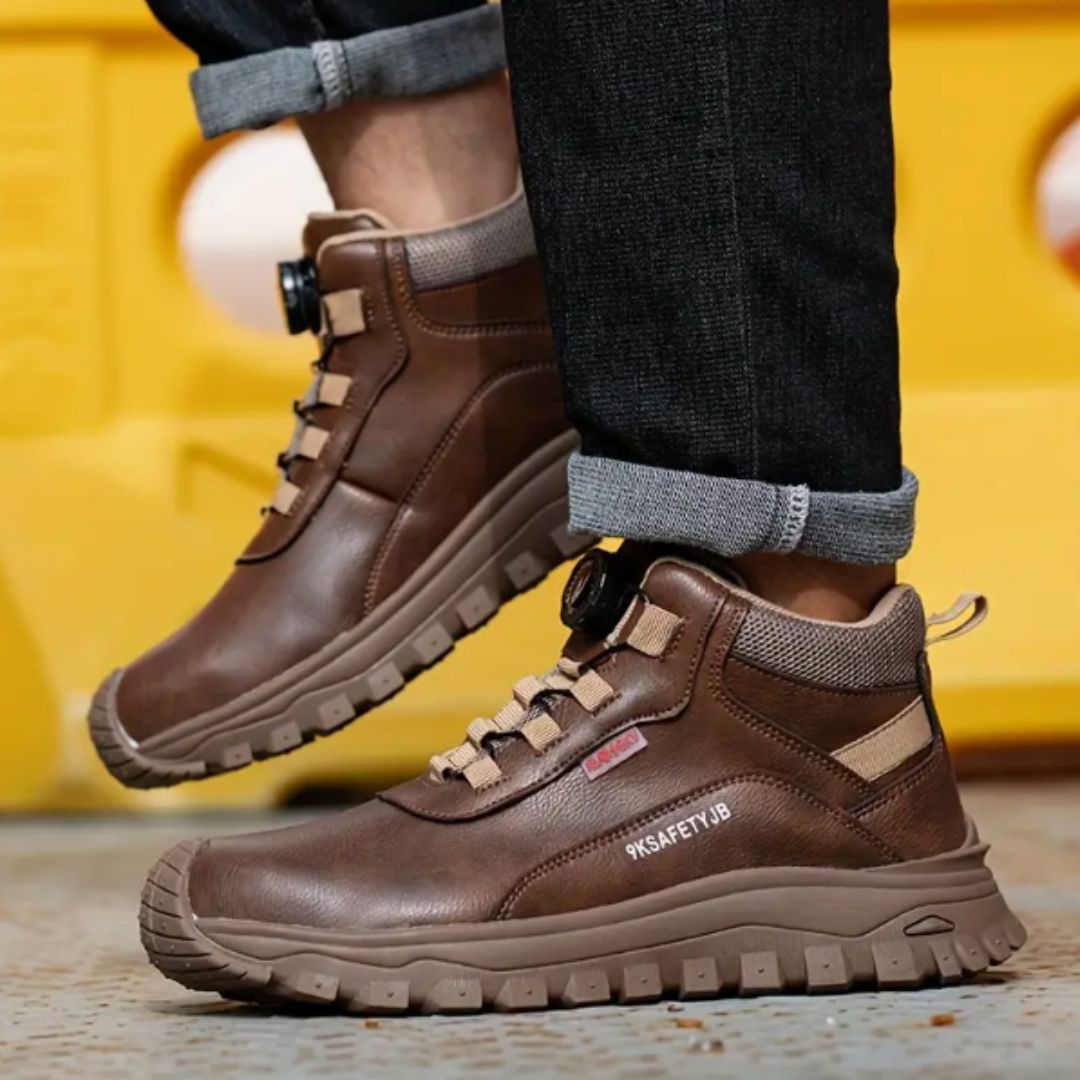 Ultralichte S3 veiligheidsschoenen - halfhoge waterdichte werkschoenen met antislipzool voor heren