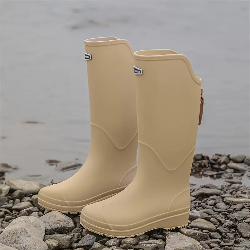 Regenlaarzen voor de herfst – Waterdichte PVC rubberlaarzen met antislipzool voor dames