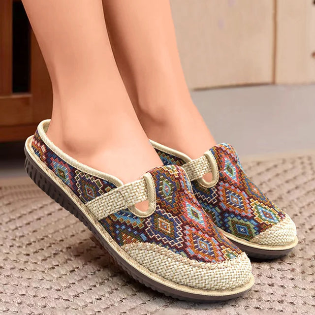 GS Mule Pro | Luxe boho instap muiltjes met gesp voor dames