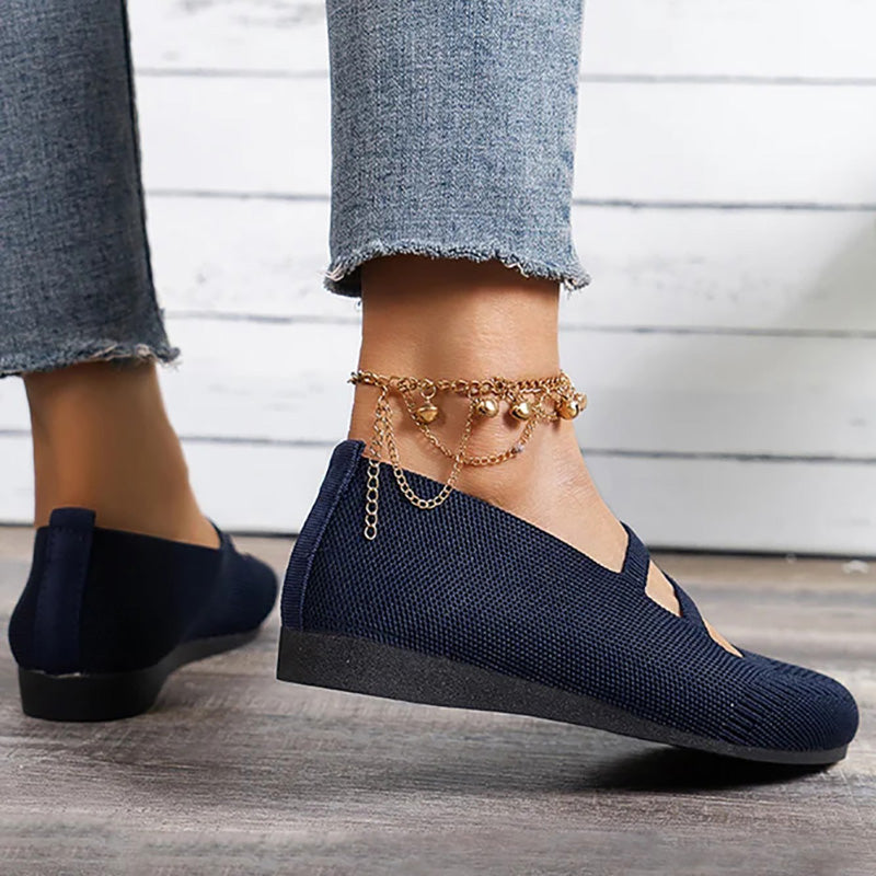GS Low Mesh | Lage instappers met wreef bandjes en platte zool voor dames