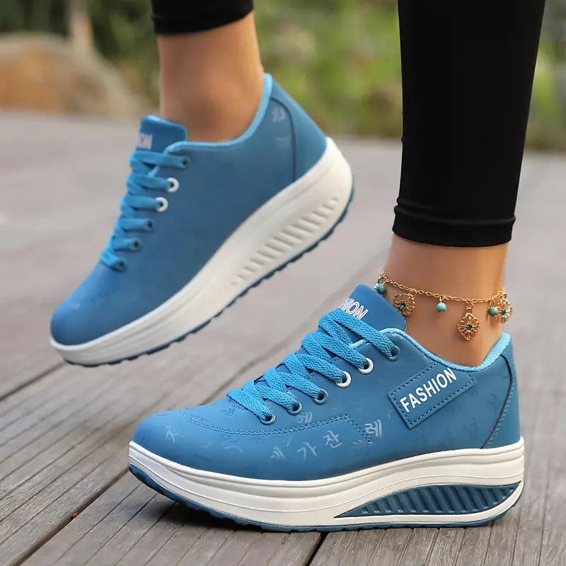 GS Fashion Plateau | Trendy plateau sneakers met veters voor de herfst