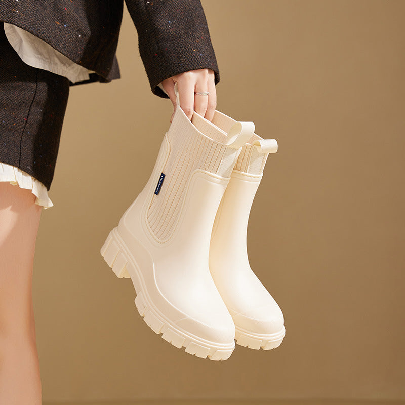 Regenlaarzen voor de herfst – Stijlvolle, warme, waterdichte rubberen laarzen met comfort voor dames