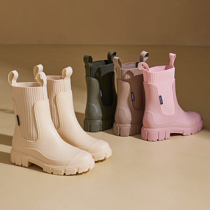 Regenlaarzen voor de herfst – Stijlvolle, warme, waterdichte rubberen laarzen met comfort voor dames