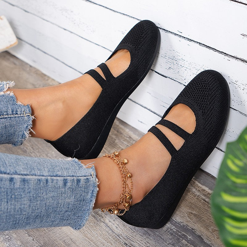 GS Low Mesh | Lage instappers met wreef bandjes en platte zool voor dames