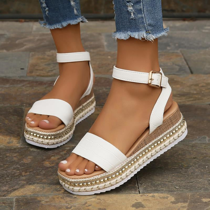 GS Platform Sandaal | Elegante platform sandalen met enkelbandje voor dames
