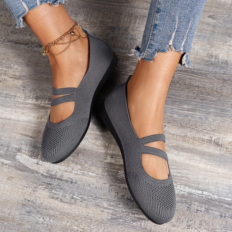 GS Low Mesh | Lage instappers met wreef bandjes en platte zool voor dames