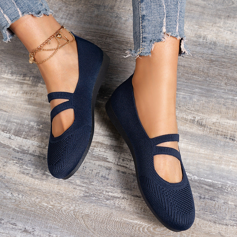 GS Low Mesh | Lage instappers met wreef bandjes en platte zool voor dames