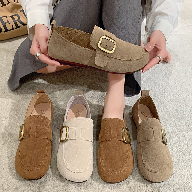 GS Slip-On Low | Comfortabele lage platte slip-on schoenen met gesp voor dames