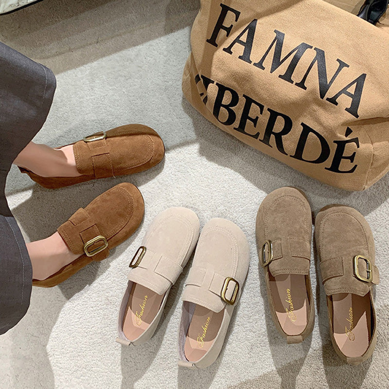 GS Slip-On Low | Comfortabele lage platte slip-on schoenen met gesp voor dames