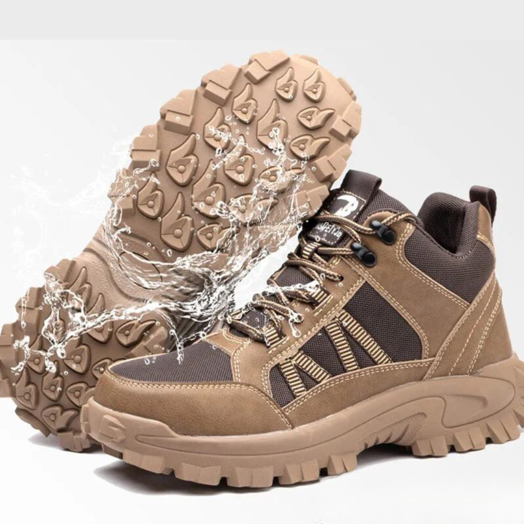 GS Safe Work | Half hoge comfortabele veiligheidsschoenen met dikke zool voor heren