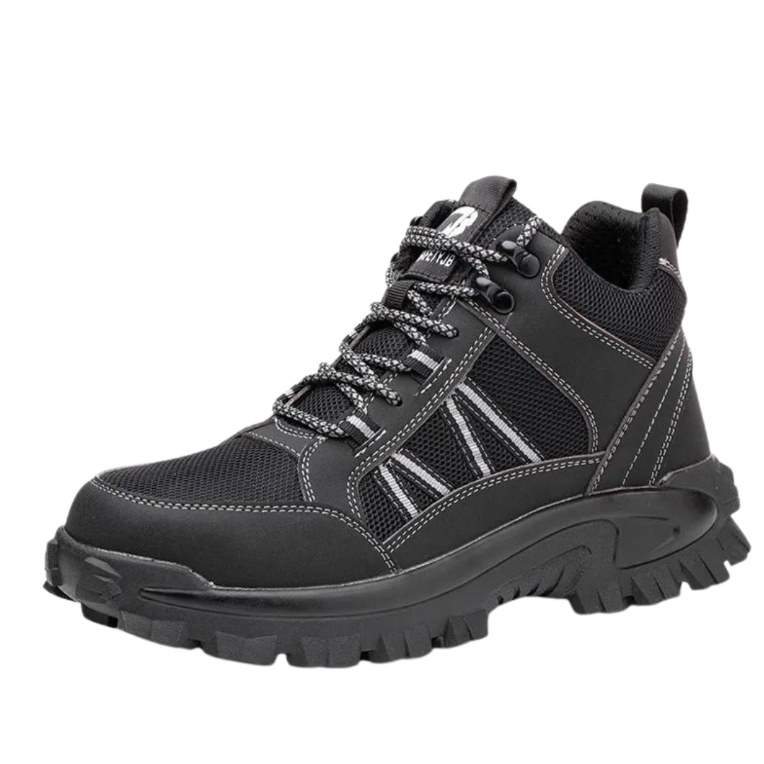 GS Safe Work | Half hoge comfortabele veiligheidsschoenen met dikke zool voor heren
