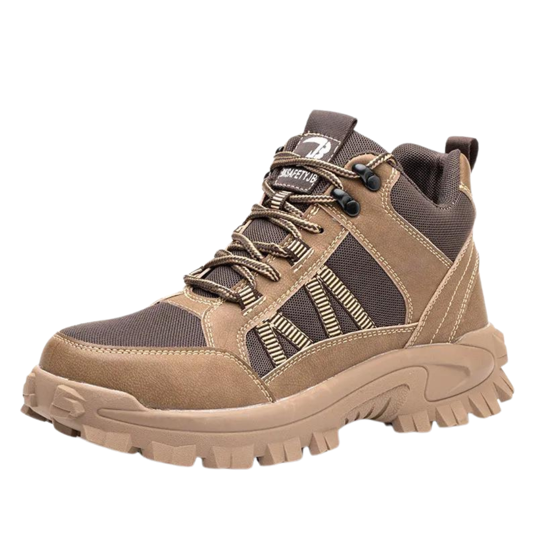 GS Safe Work | Half hoge comfortabele veiligheidsschoenen met dikke zool voor heren