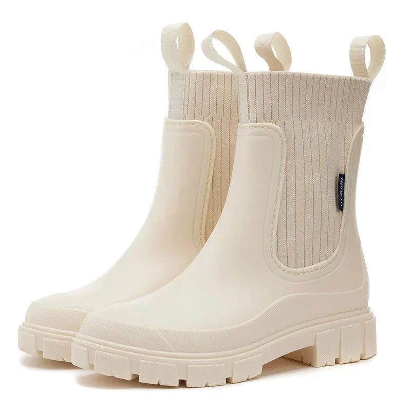 Regenlaarzen voor de herfst – Stijlvolle, warme, waterdichte rubberen laarzen met comfort voor dames