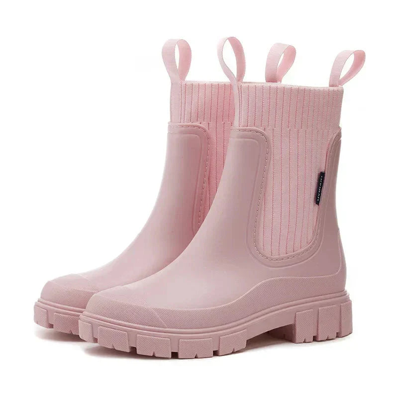 Regenlaarzen voor de herfst – Stijlvolle, warme, waterdichte rubberen laarzen met comfort voor dames