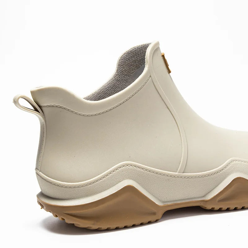 Regenlaarzen voor de herfst – Waterdichte halfhoge rubberlaarzen met antislipzool voor dames