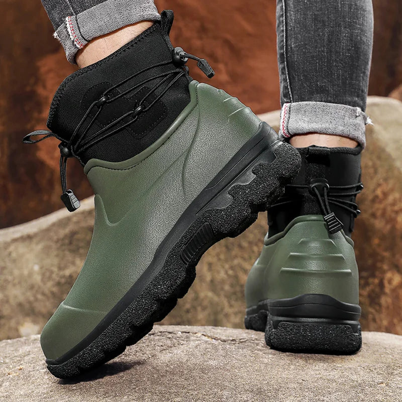 GS Tech Boot | Luxe waterdichte regenlaarzen met enkel strap voor heren