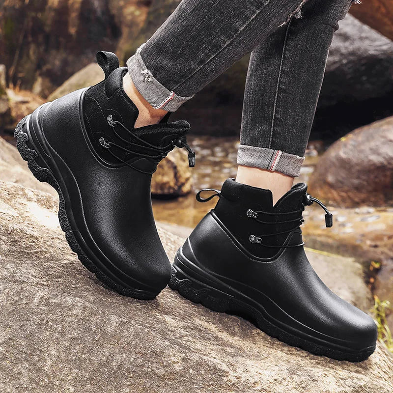 GS Tech Boot | Luxe waterdichte regenlaarzen met enkel strap voor heren