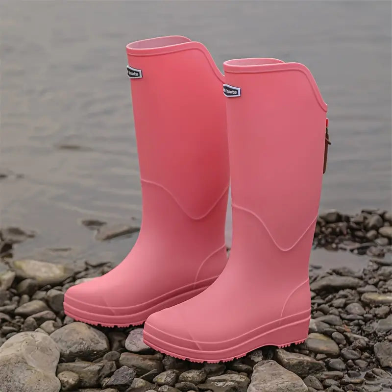 Regenlaarzen voor de herfst – Waterdichte PVC rubberlaarzen met antislipzool voor dames