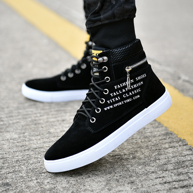 GS Casual Sneakers Moderne hoge sneakers met rits detail voor heren