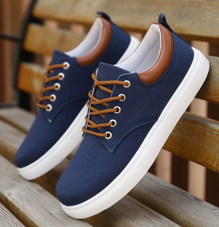 GS Casual Fabric | Alledaagse stoffen lente sneaker met veters voor heren