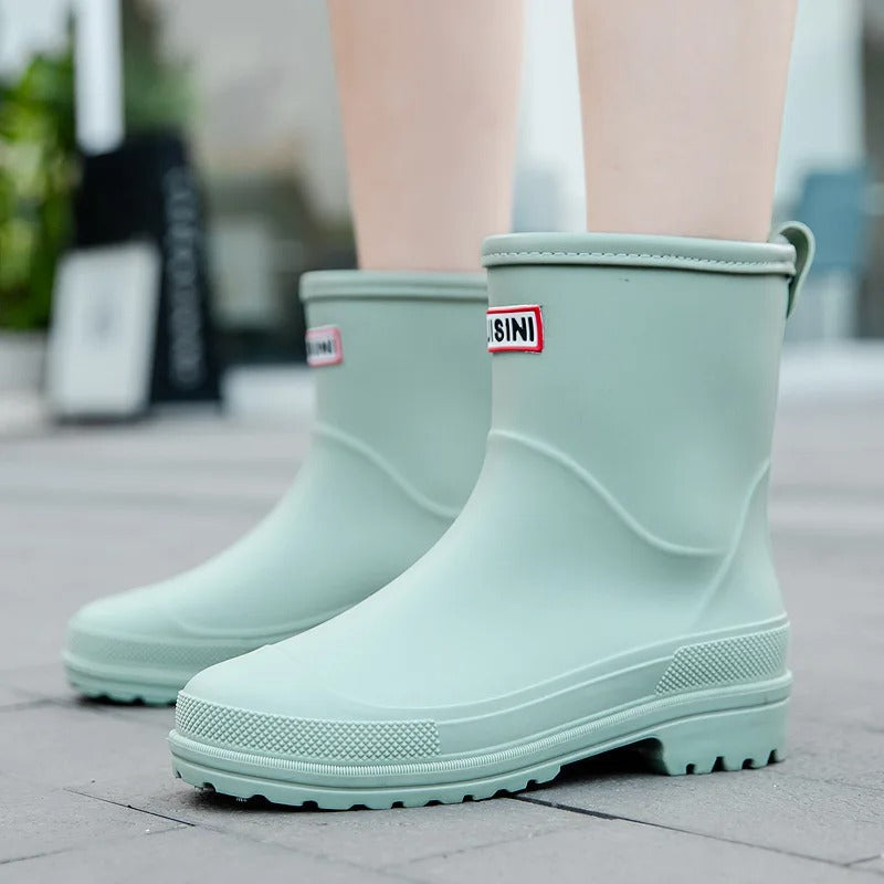 Regenlaarzen voor de herfst – waterdichte rubberlaarzen met antislipzool voor dames
