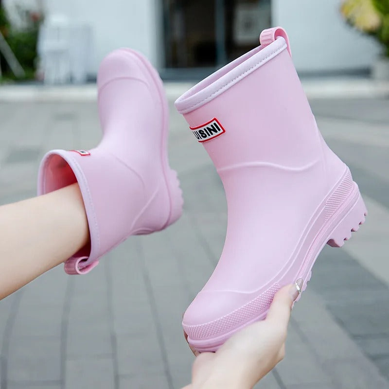 Regenlaarzen voor de herfst – waterdichte rubberlaarzen met antislipzool voor dames