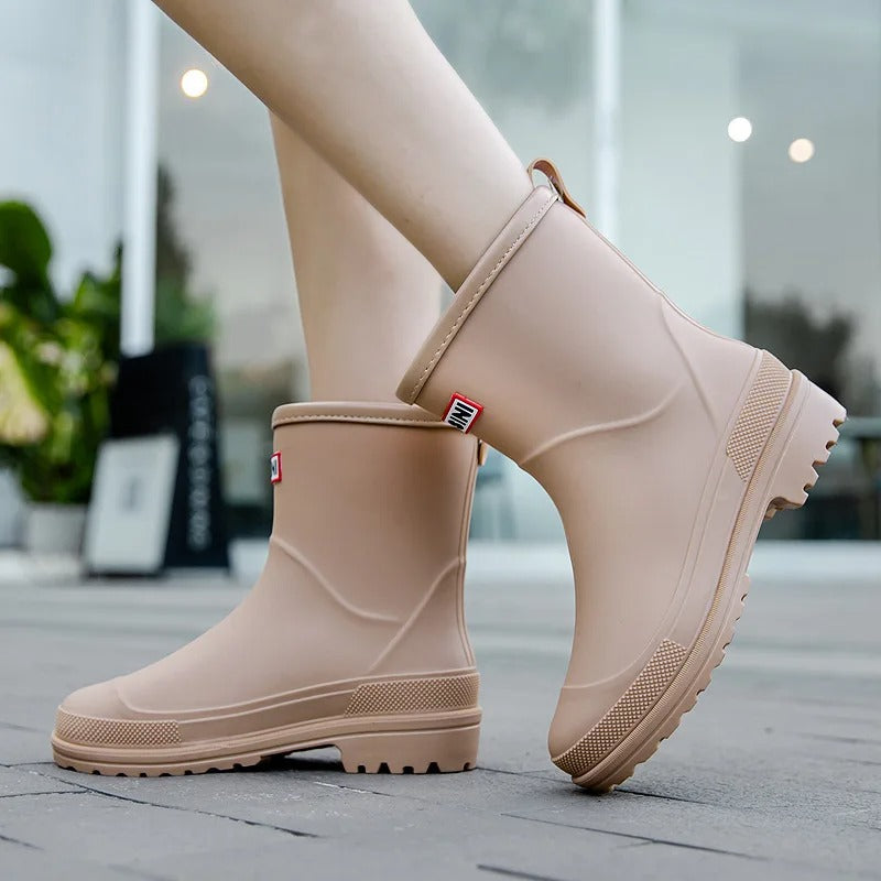 Regenlaarzen voor de herfst – waterdichte rubberlaarzen met antislipzool voor dames