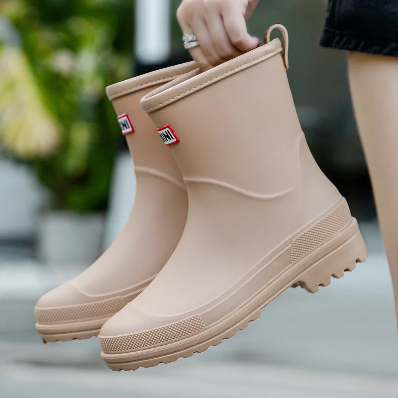 Regenlaarzen voor de herfst – waterdichte rubberlaarzen met antislipzool voor dames