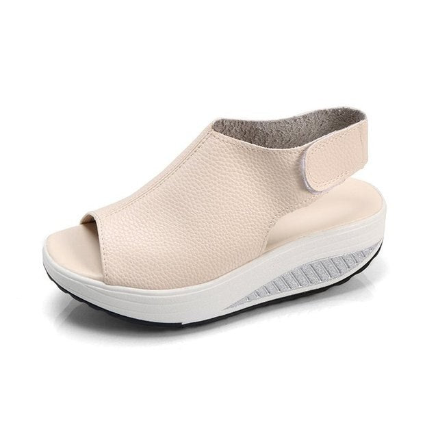 GS Clerk Sandalen | Dames sandalen met hoge hak en klittenband