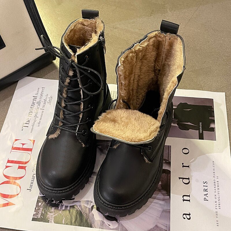 GS Fashion Winter | Luxe half hoge gevoerde laars voor dames
