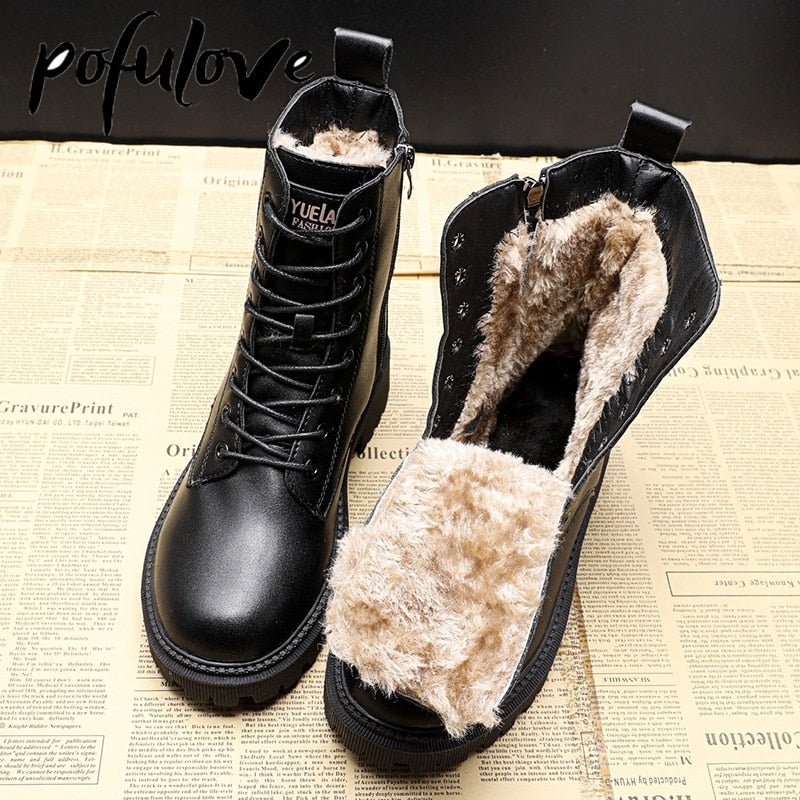 GS Fashion Winter | Luxe half hoge gevoerde laars voor dames