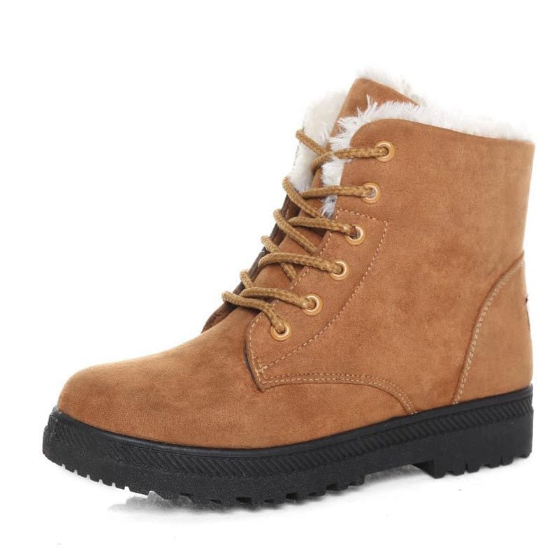 GS Fur Boot | Warm gevoerde winterlaazen met veters voor vrouwen