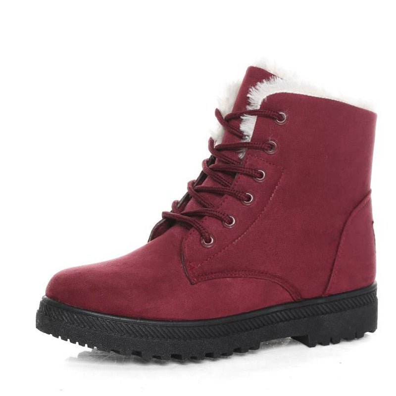 GS Fur Boot | Warm gevoerde winterlaazen met veters voor vrouwen