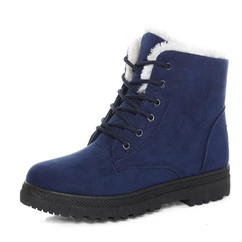 GS Fur Boot | Warm gevoerde winterlaazen met veters voor vrouwen