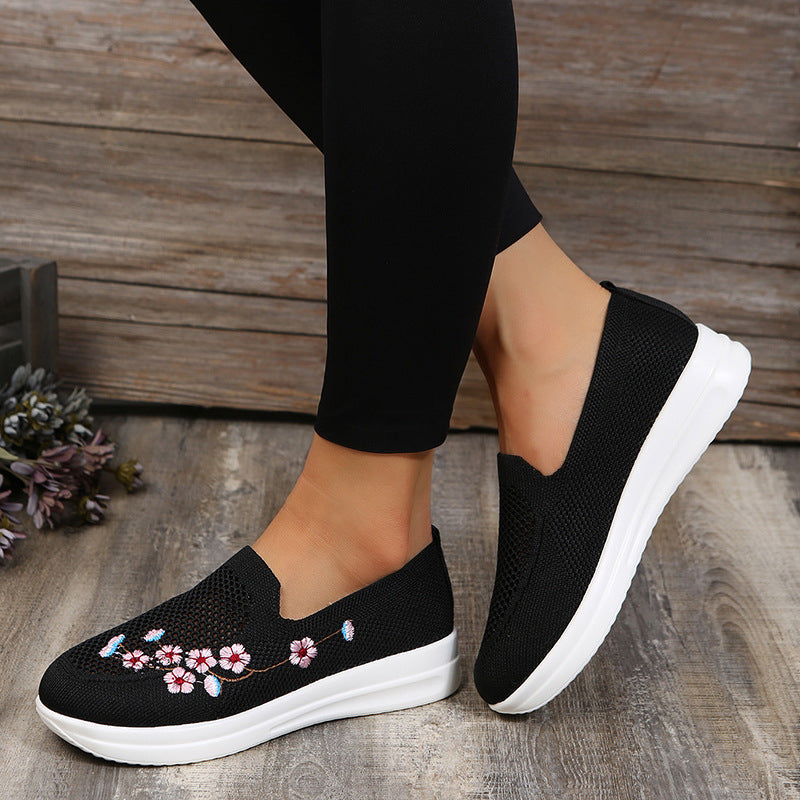 GS Flower Slip | Ergonomische instap sneakers met bloem detail voor dames