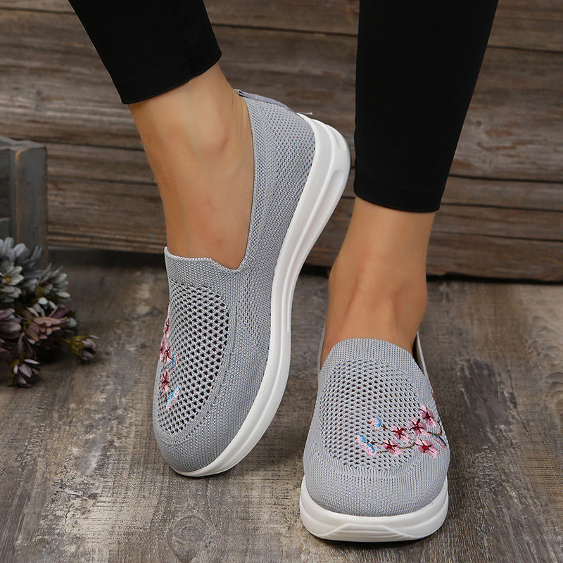GS Flower Slip | Ergonomische instap sneakers met bloem detail voor dames