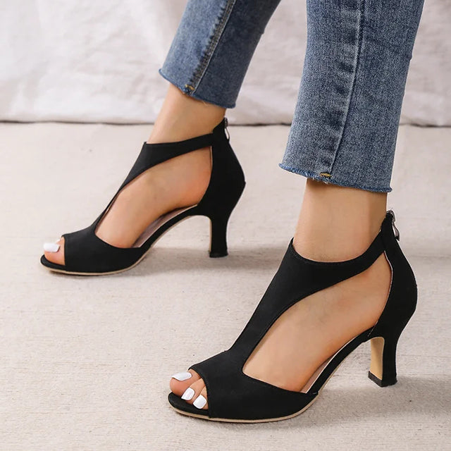 GS Peep Slide | Elegante sandalen met peeptoe en kleine hak voor dames