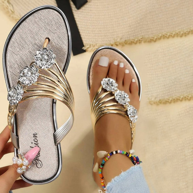 GS Slide | Luxe sandalen met opvallen bloem detail voor dames