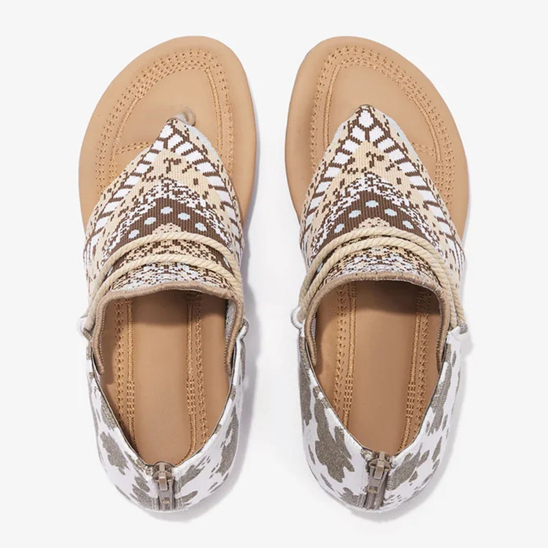 GS Indian Slide | Luxe boho sandalen met abstracte print voor dames