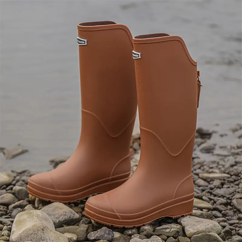 Regenlaarzen voor de herfst – Waterdichte PVC rubberlaarzen met antislipzool voor dames