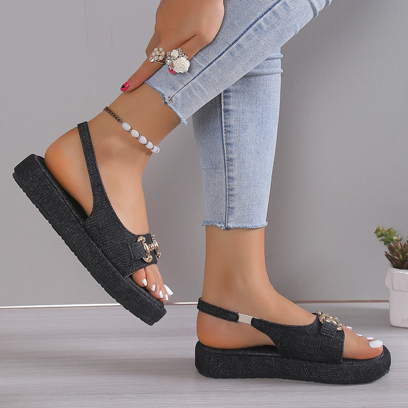 GS Slide | Casual sandalen met dikke zool en hiel bandje voor dames