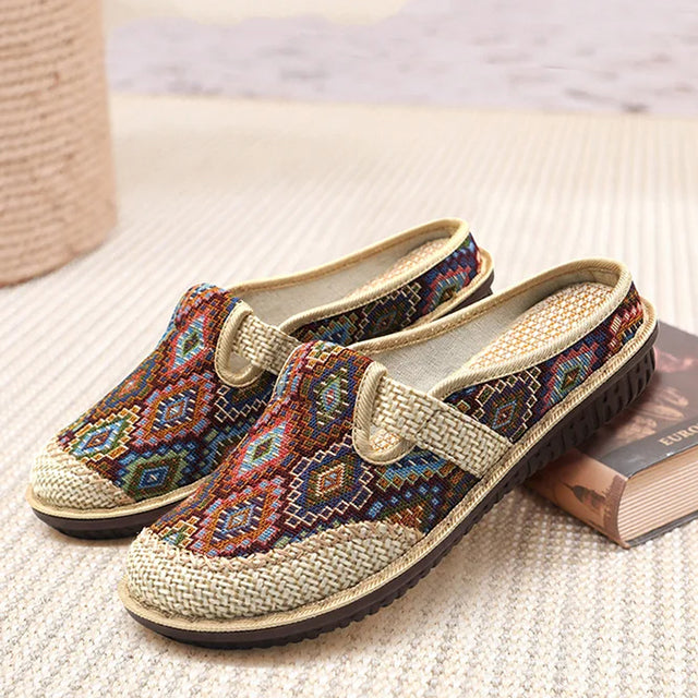 GS Mule Pro | Luxe boho instap muiltjes met gesp voor dames