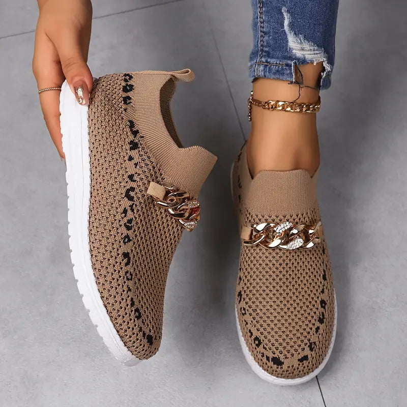GS Chain Slide | Ademende slip-on sneakers met ketting detail voor dames