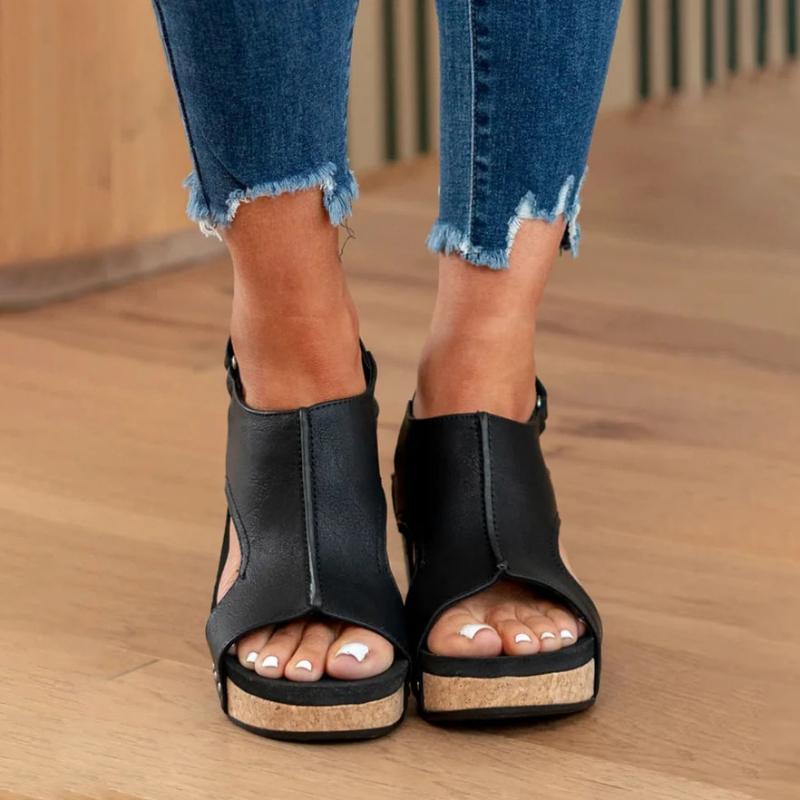 GS Platform Wedge | Comfortabele wedge sandalen met verstelbaar hiel bandje voor dames