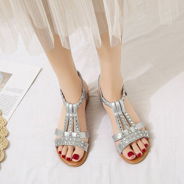 GS Slide | Elegante sandalen met sleehak en strass details voor dames