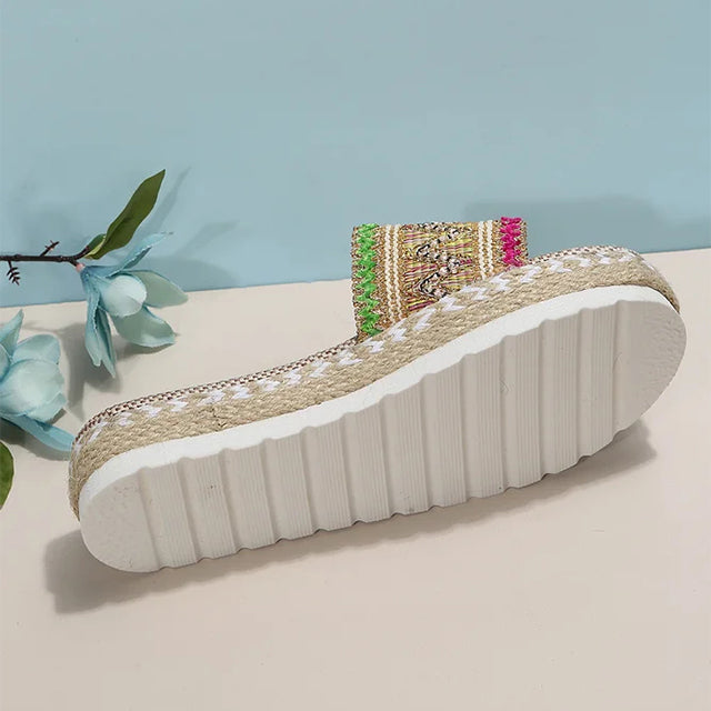 GS Slide | Luxe platform slippers met boho details voor dames