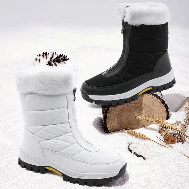 GS Snow Walk | Luxe gevoerde snowboots met rits aan de voorkant voor dames