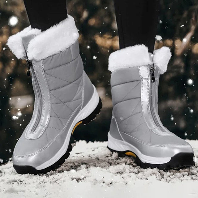 GS Snow Walk | Luxe gevoerde snowboots met rits aan de voorkant voor dames