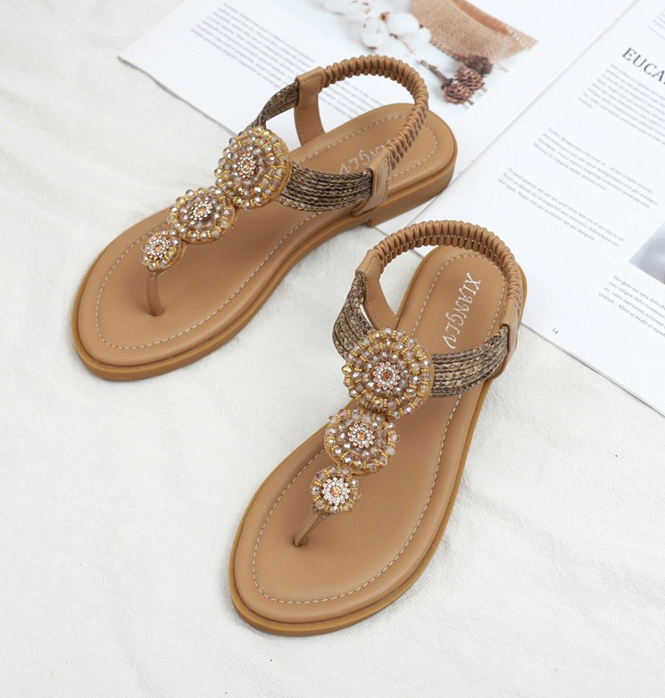 GS Boho Slide | Luxe casual sandalen met kristallen voor dames