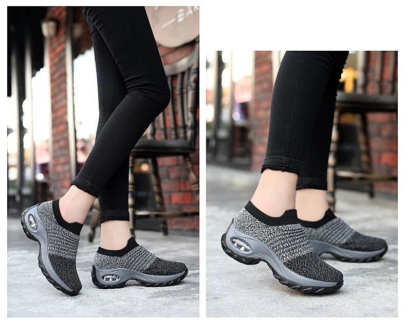 GS Slip-On | Lichtgewicht platform sneakers zonder veters voor dames